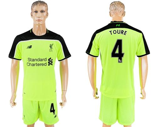 Liverpool #4 Toure Sec Away Soccer Club Jersey